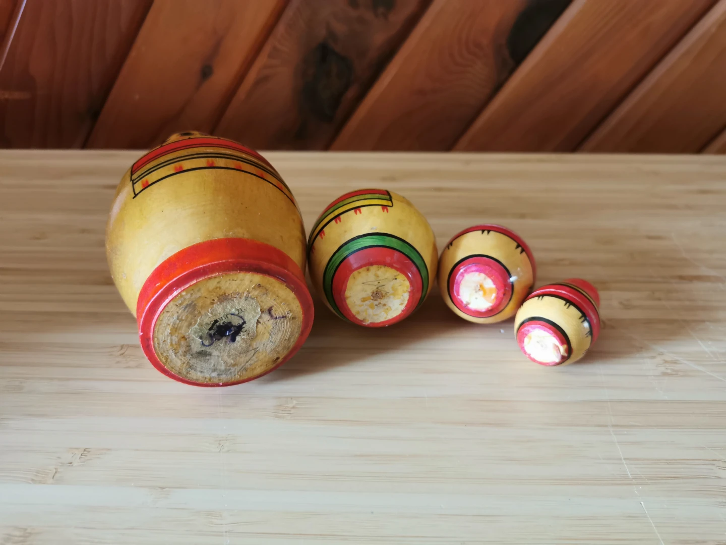 Vintage Russian Matryoshka Nesting Dolls Hand Painted Set - photo 4