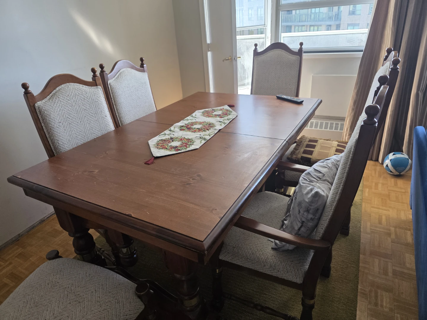 Wooden Dining Table with 4 Chairs