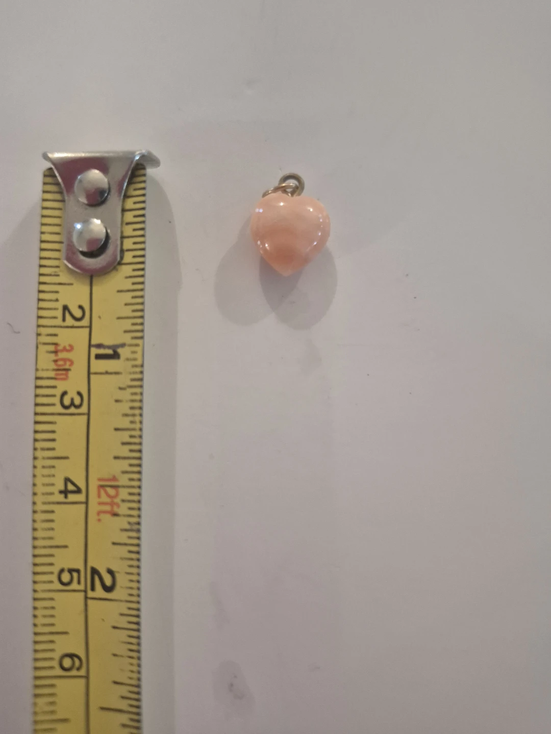 Coral Peach Heart Charm Pendant - photo 2