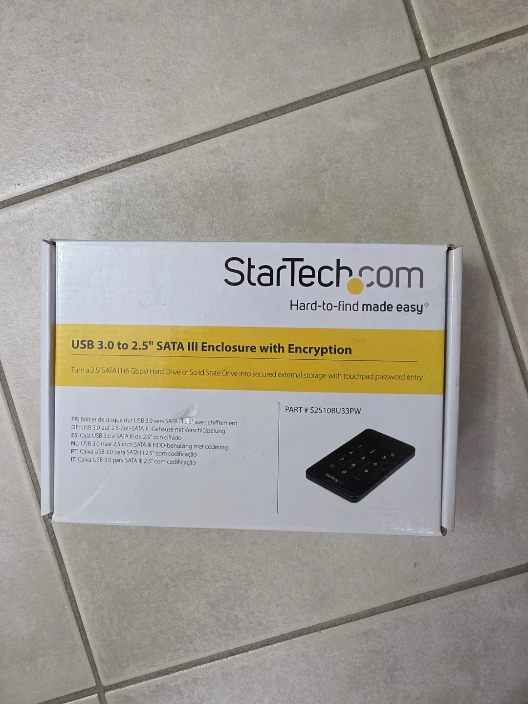 StarTech.com USB 3.0 to 2.5" SATA III Enclosure with Encryption