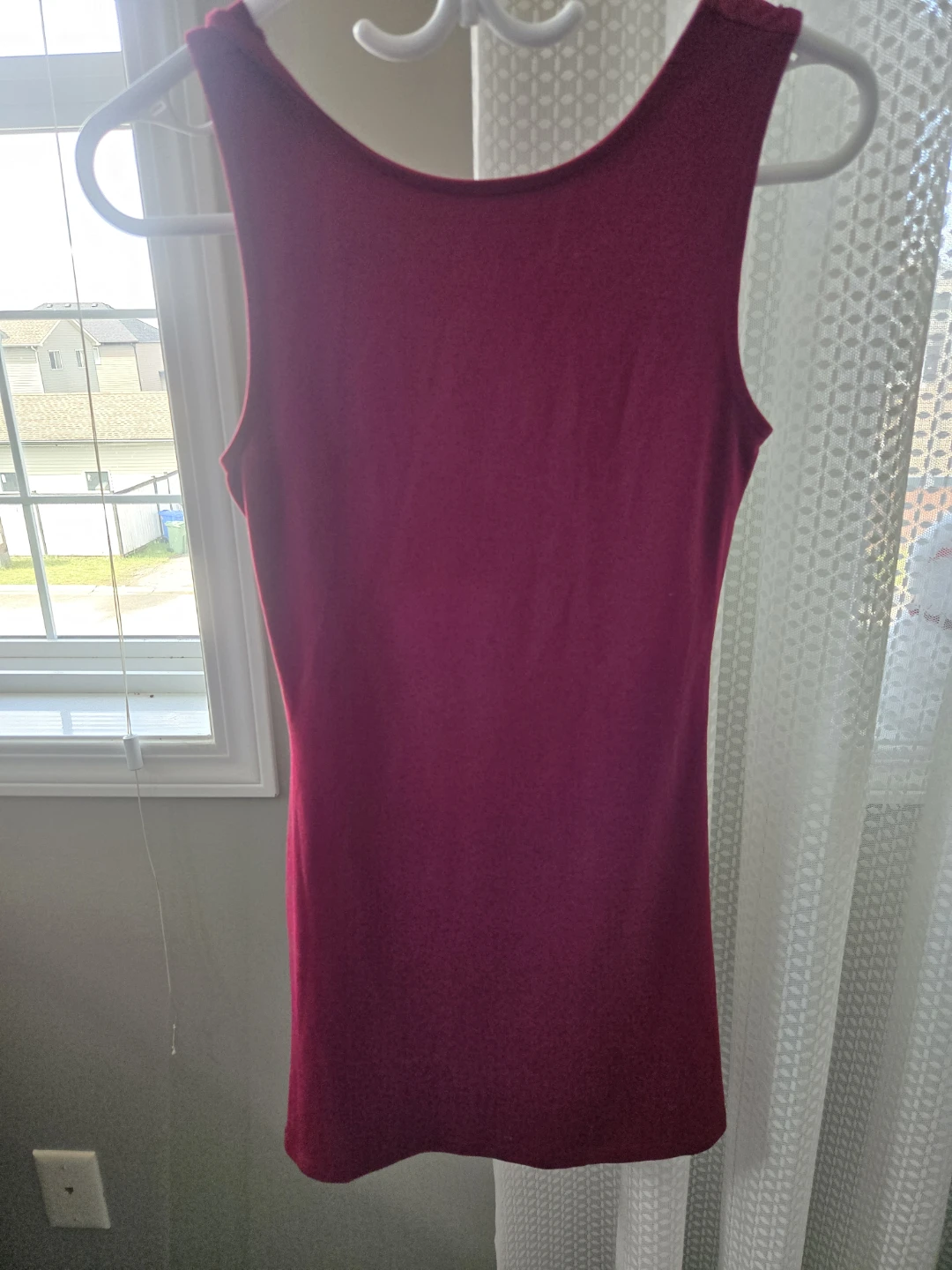 Magenta Sleeveless Open Back Top - photo 2