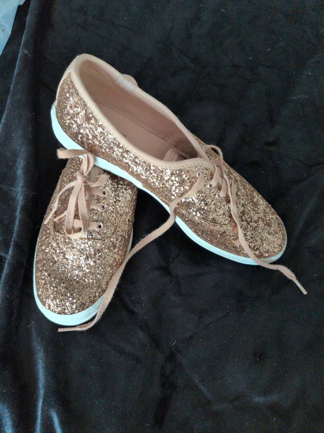 Keds Glitter Sneakers - Rose Gold