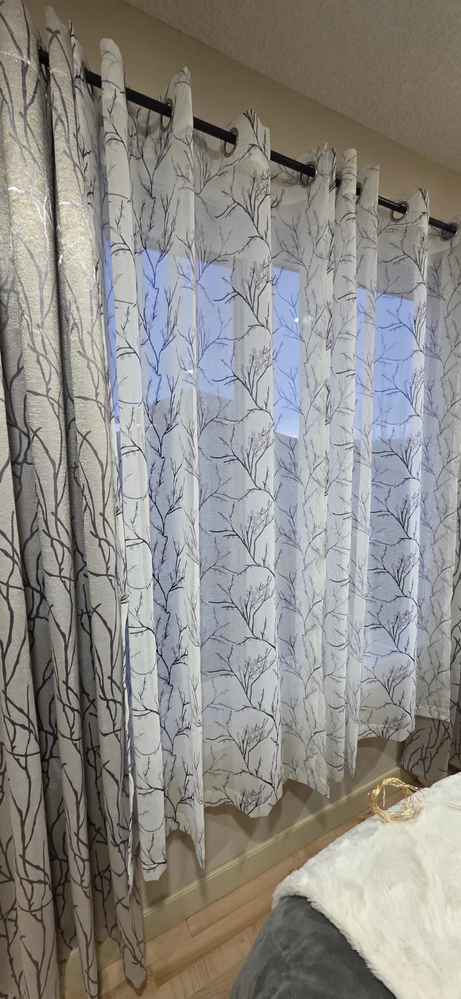 4 sets of beautiful Grey tones curtains
