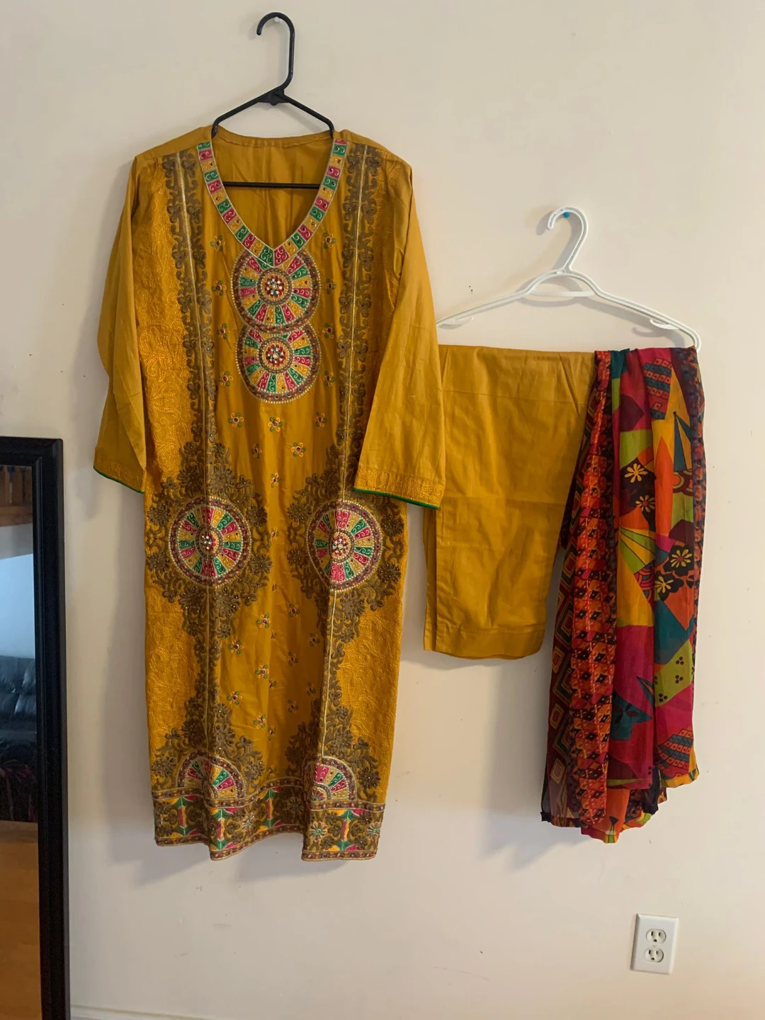 Yellow Embroidered 3-Piece Suit