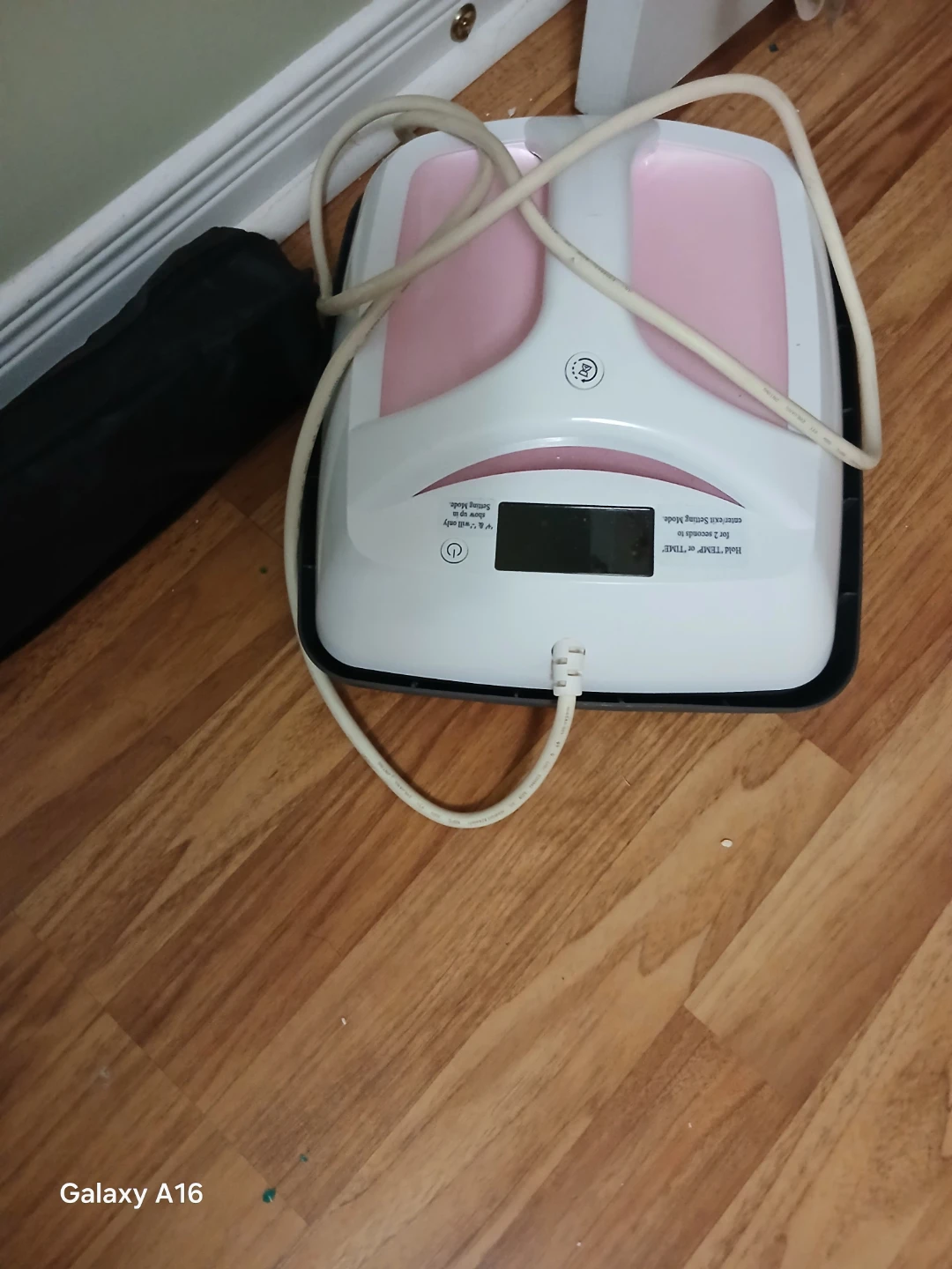 Pink and White Mini Heat Press Machine