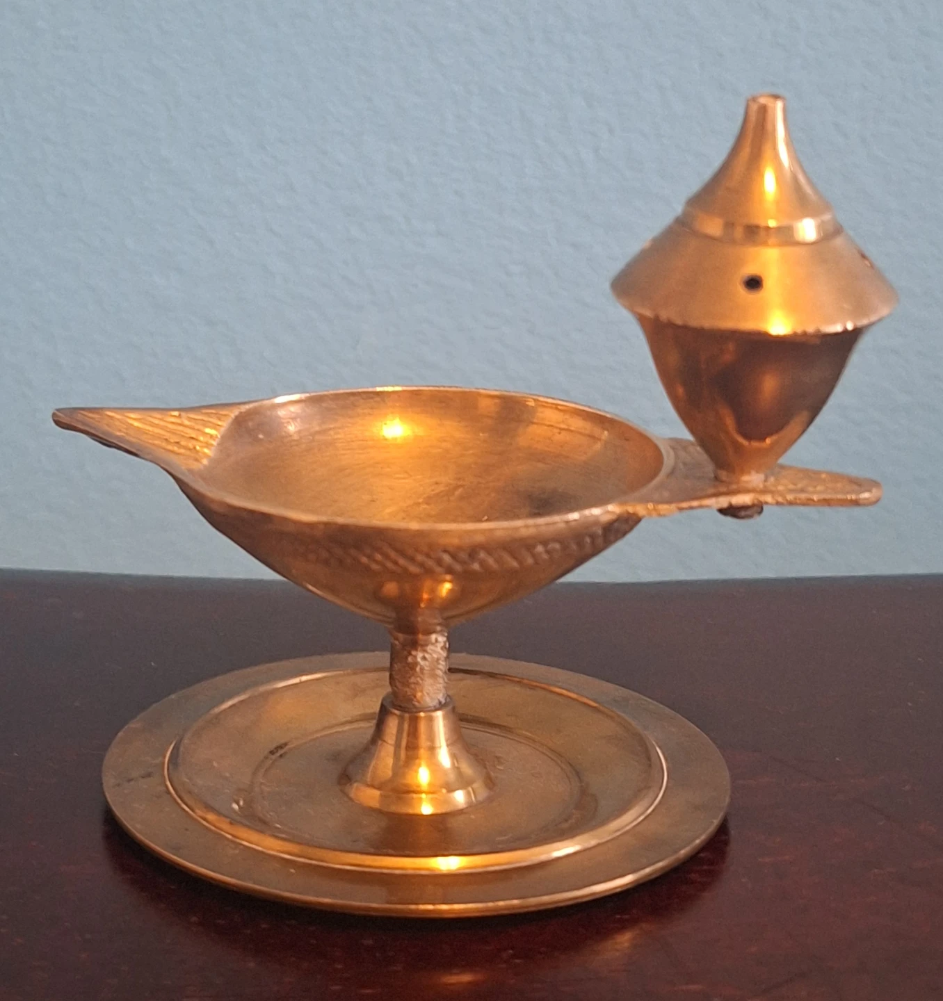 Vintage Brass Diya Oil Lamp