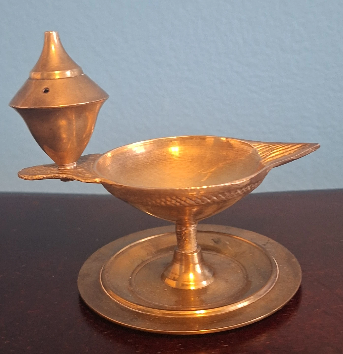 Vintage Brass Diya Oil Lamp - photo 5