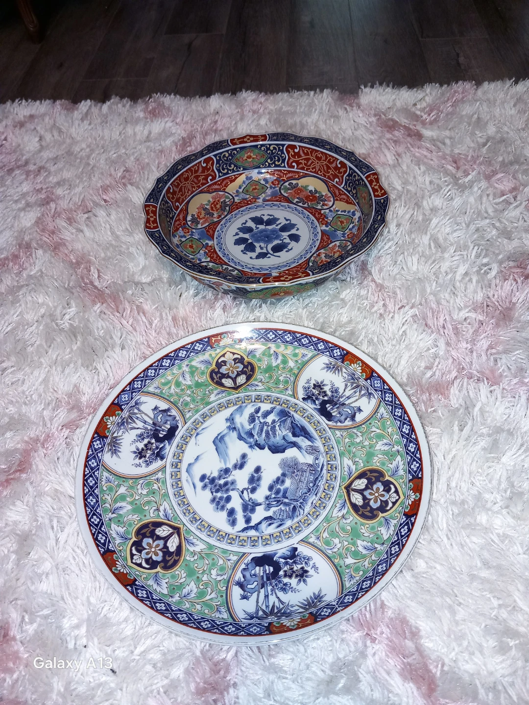 Decorative Japanese Style Ceramic Bowl and Plate Set