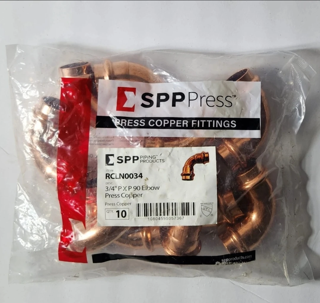 SPP Press Copper Elbow Fittings - 3/4" P x P 90 Degree Elbow - - photo 3