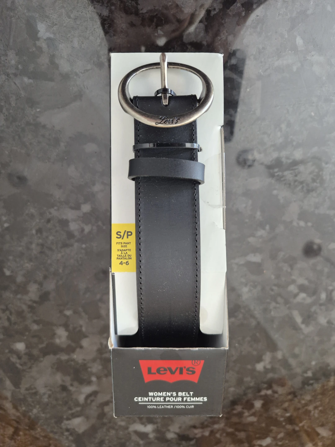Levi's Women's Black Leather Belt - Size S/P (4-6)
