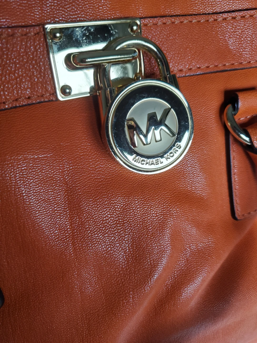 Michael Kors Orange Leather Satchel Handbag - photo 3