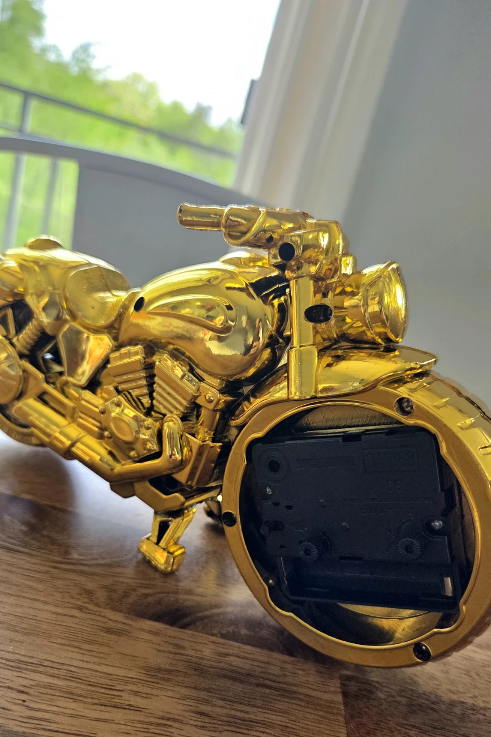 Vintage Gold Motorcycle Alarm Clock *new - photo 2