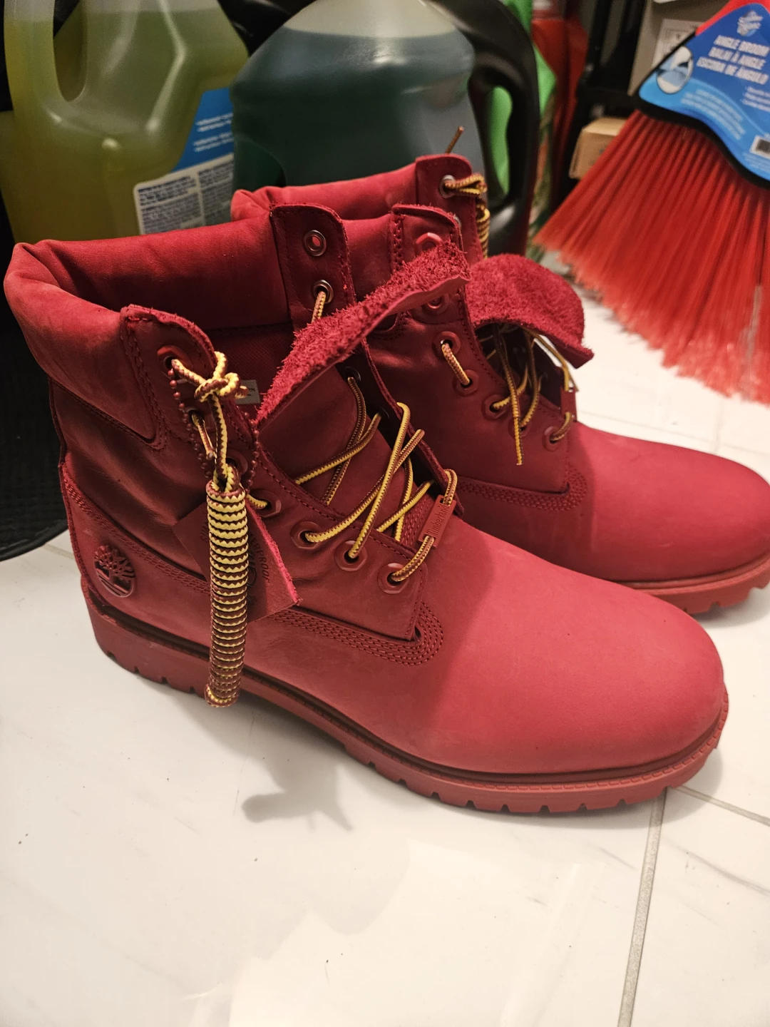 Timberland Men's Red Suede Boots