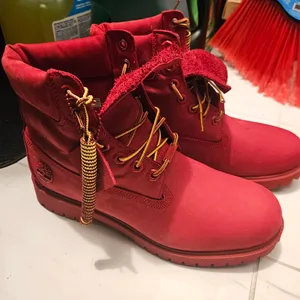 Timberland Men's Red Suede Boots