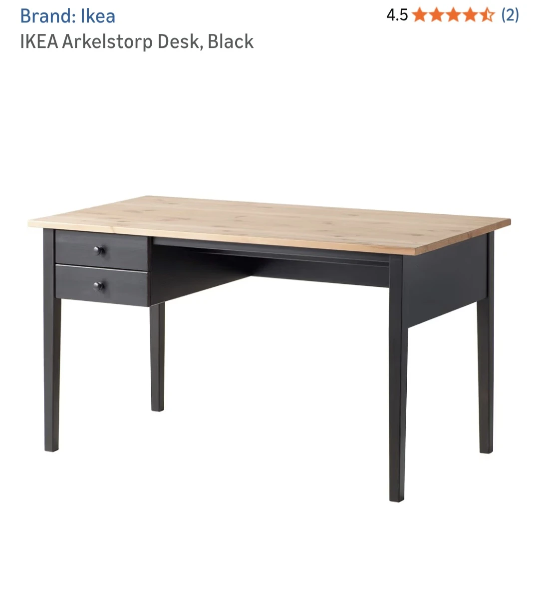 IKEA Arkelstorp Desk, Black