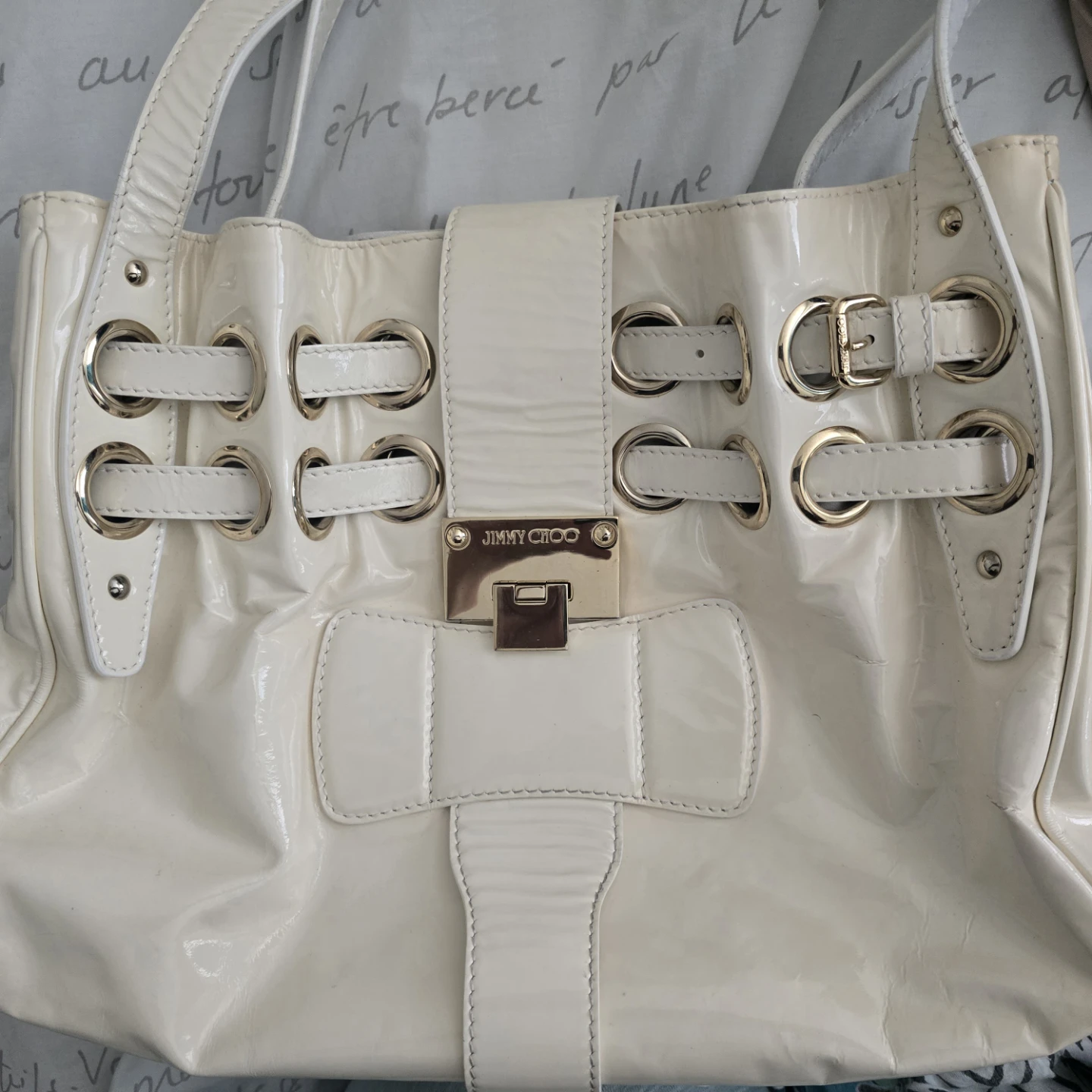 Jimmy Choo Ramona Patent Leather Shoulder Bag