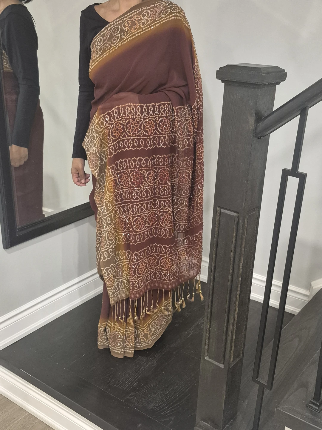 NEW Women's Maroon Saree with Blouse Piece - photo 2