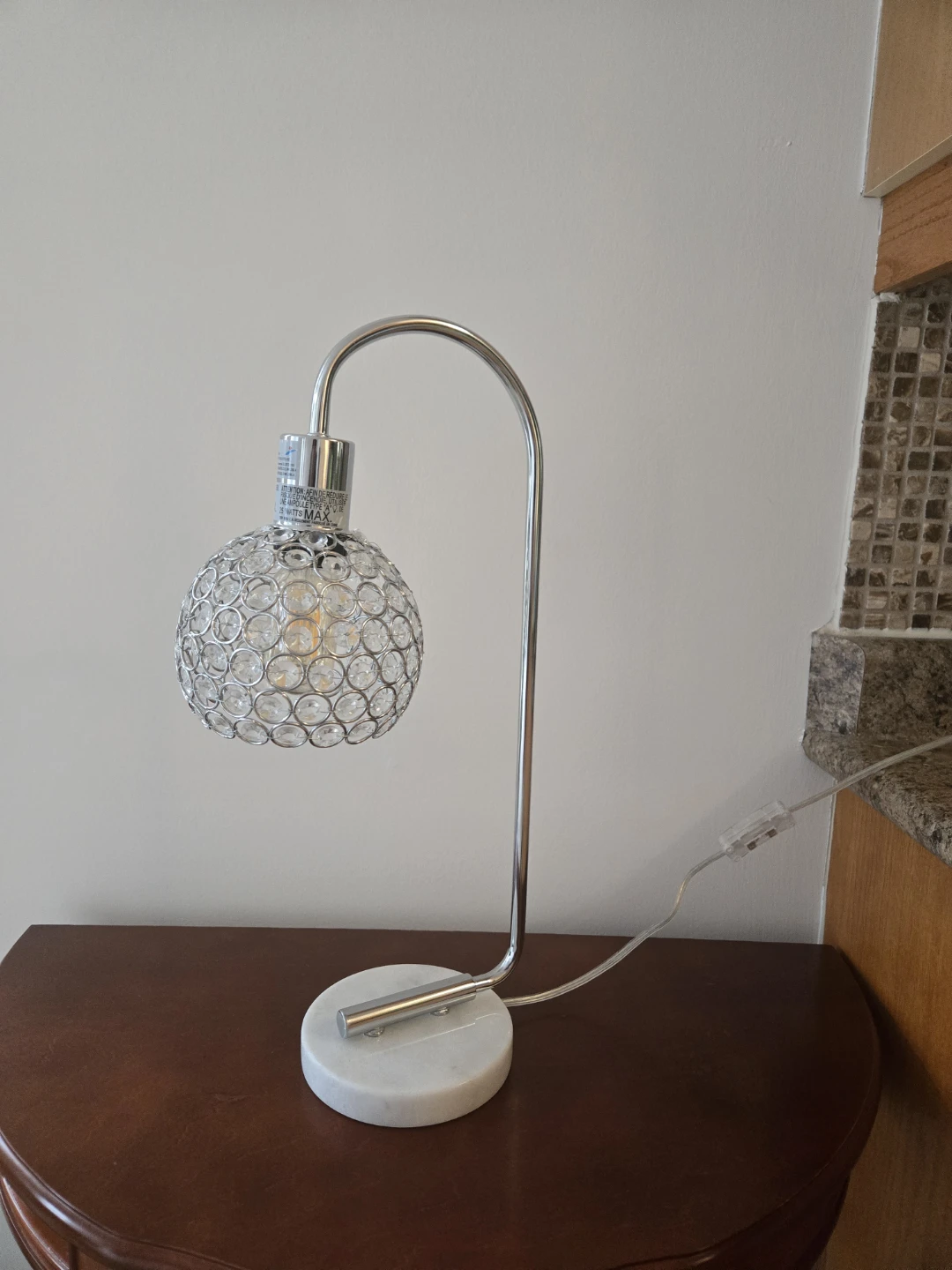 Crystal Globe Table Lamp 2ea - photo 2