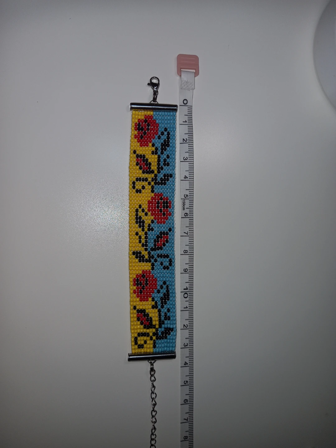 Handmade Beaded Bracelet with Floral Design. Embroidery - photo 5