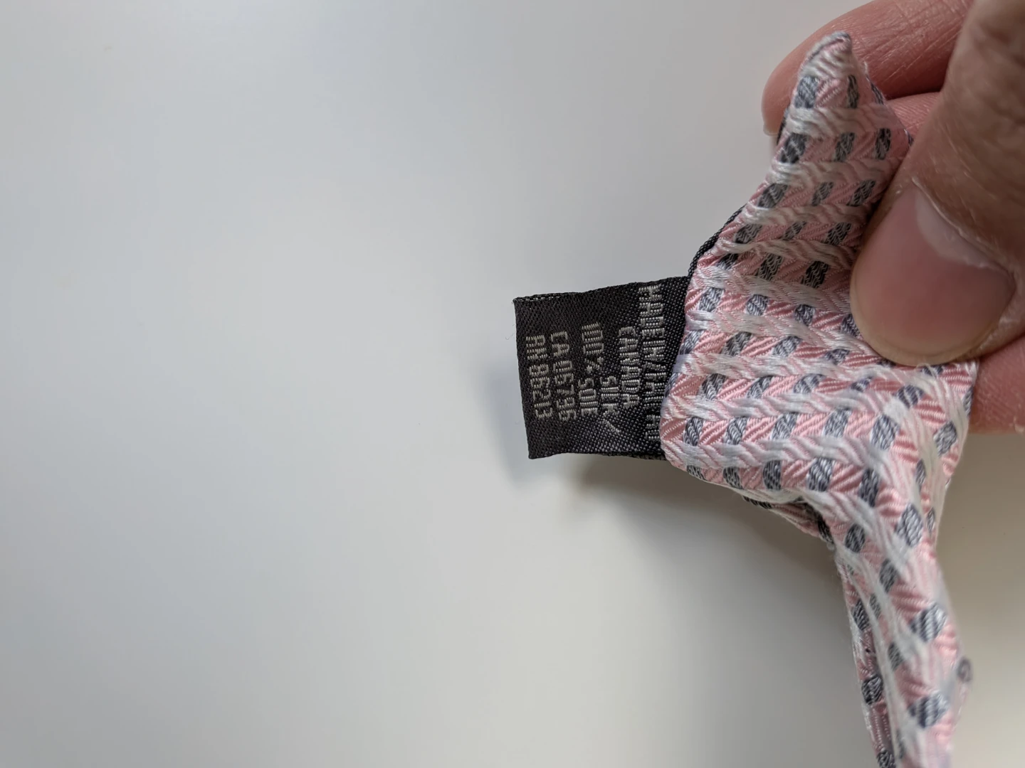 Tristan Silk Tie - Pink/Grey Pattern - photo 3