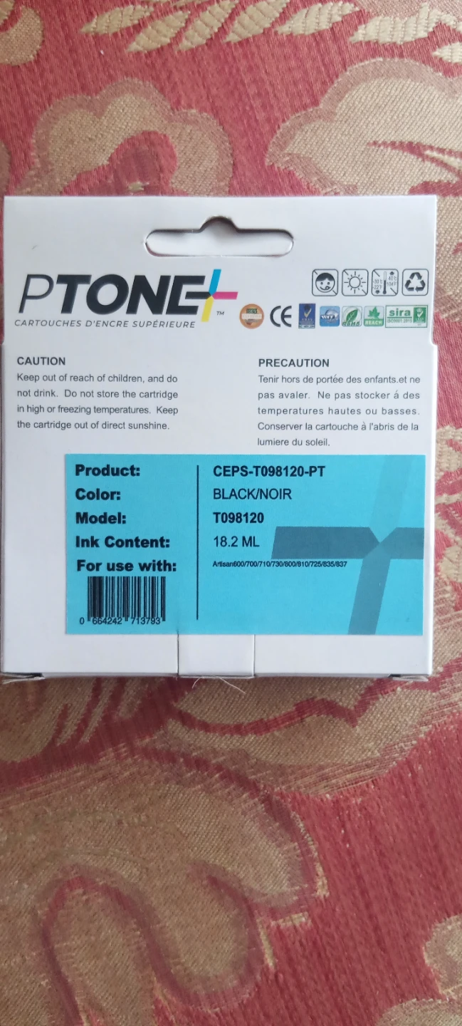 PTone T098 Black Ink Cartridge - photo 2