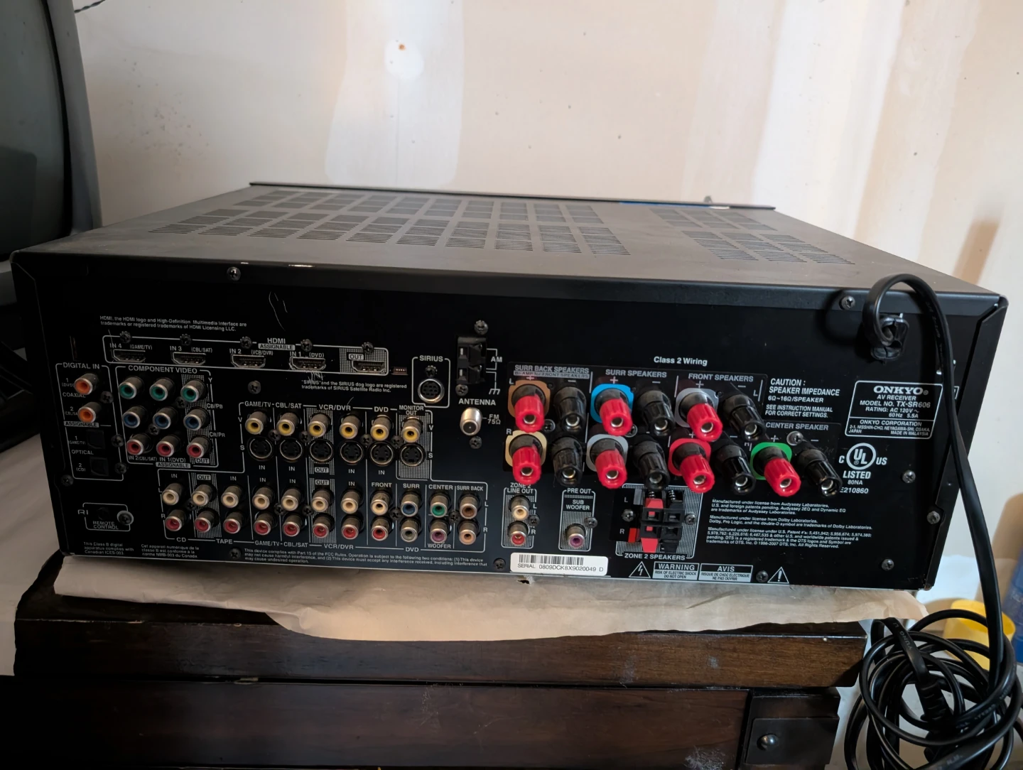 Onkyo TX-SR606 Home Theatre Receiver AS IS - photo 4