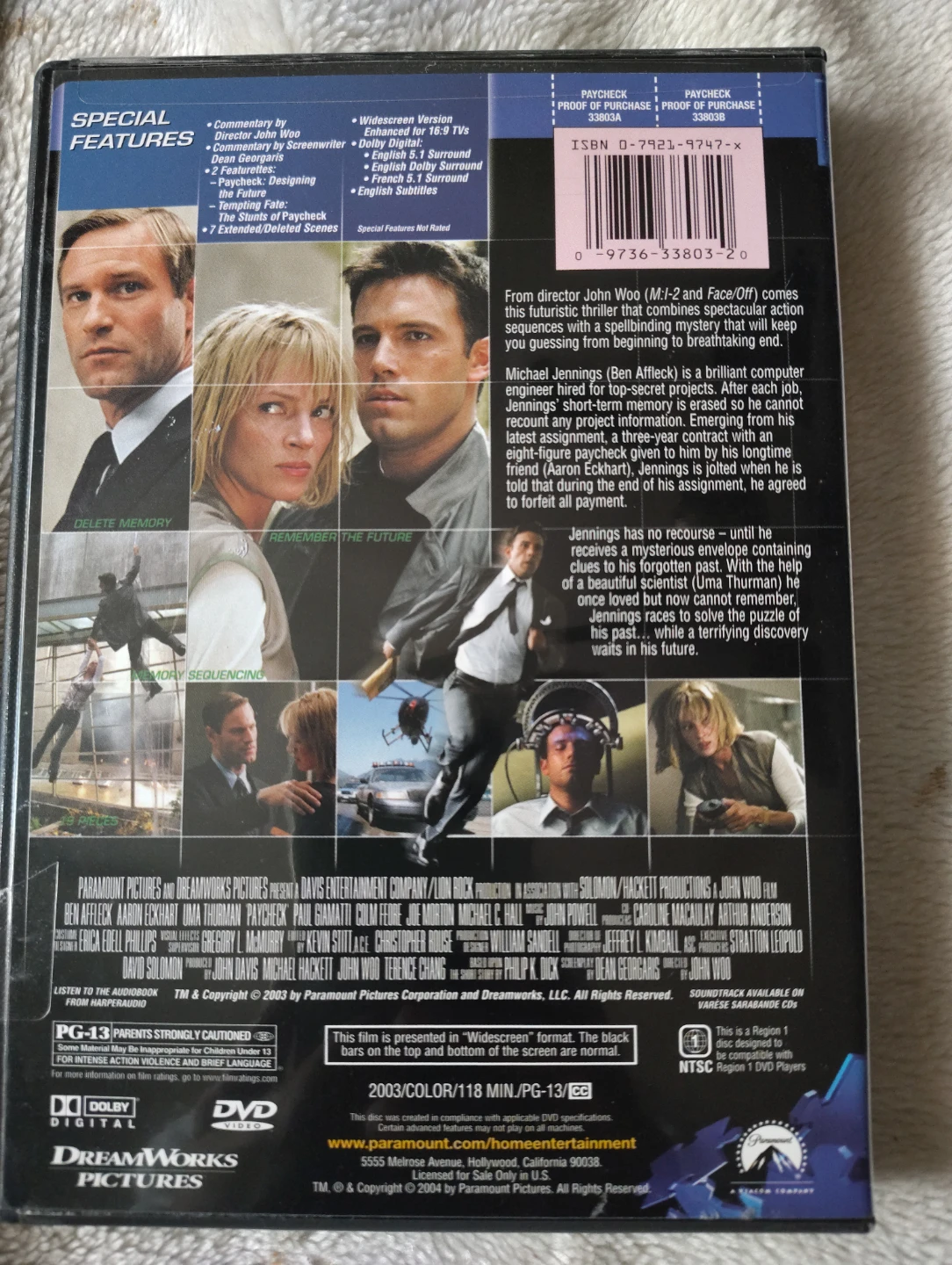 Paycheck Special Collector's Edition DVD - photo 2