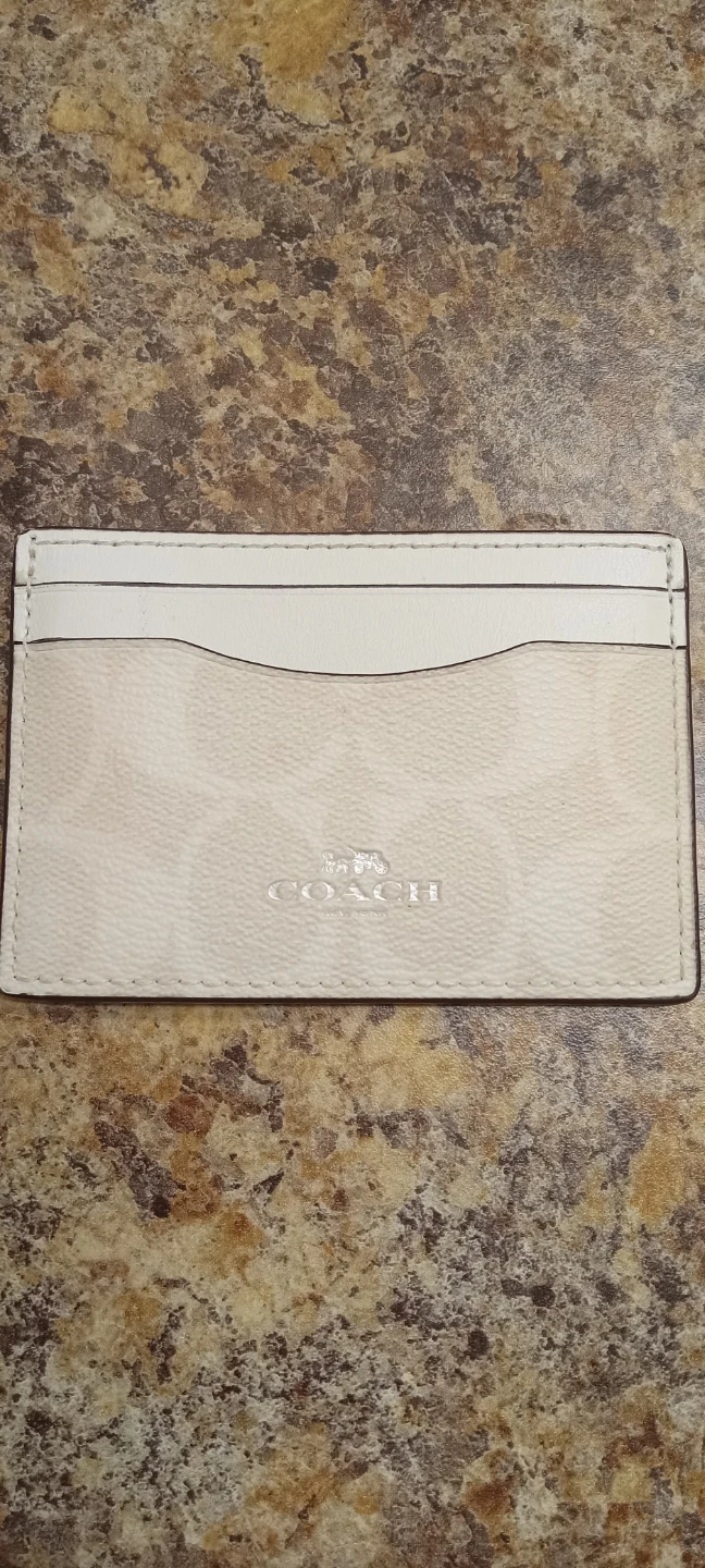 Coach Signature Canvas Card Holder