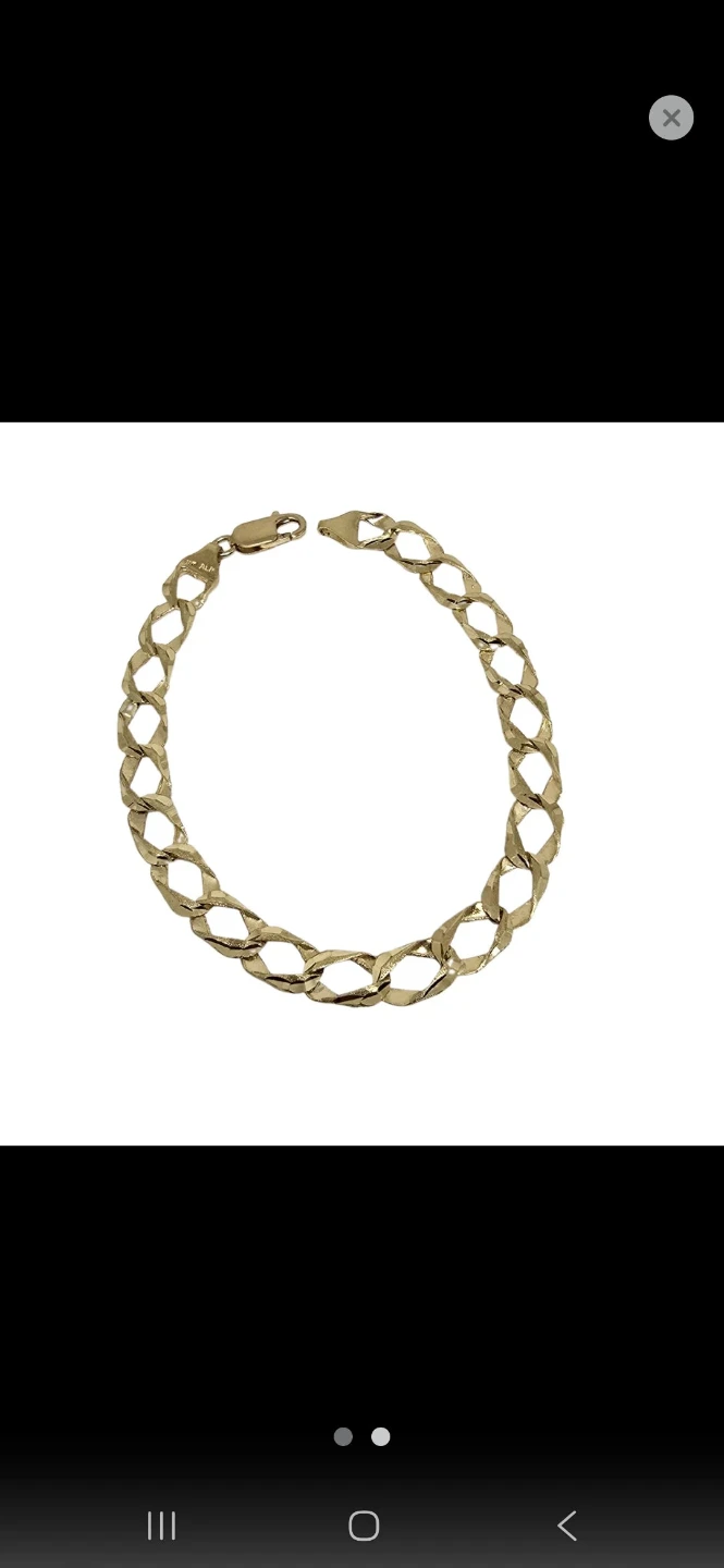 10 k Gold Curb Chain Bracelet