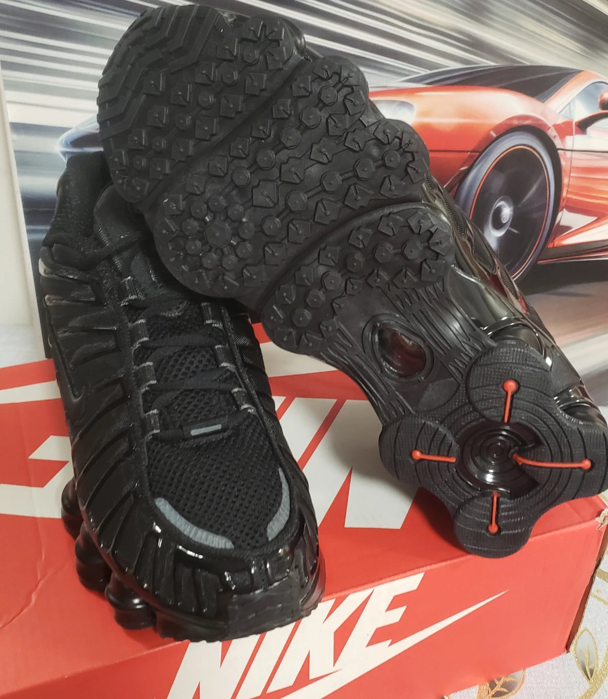 Brand new Nike Shox All Black  Size 10 - photo 2