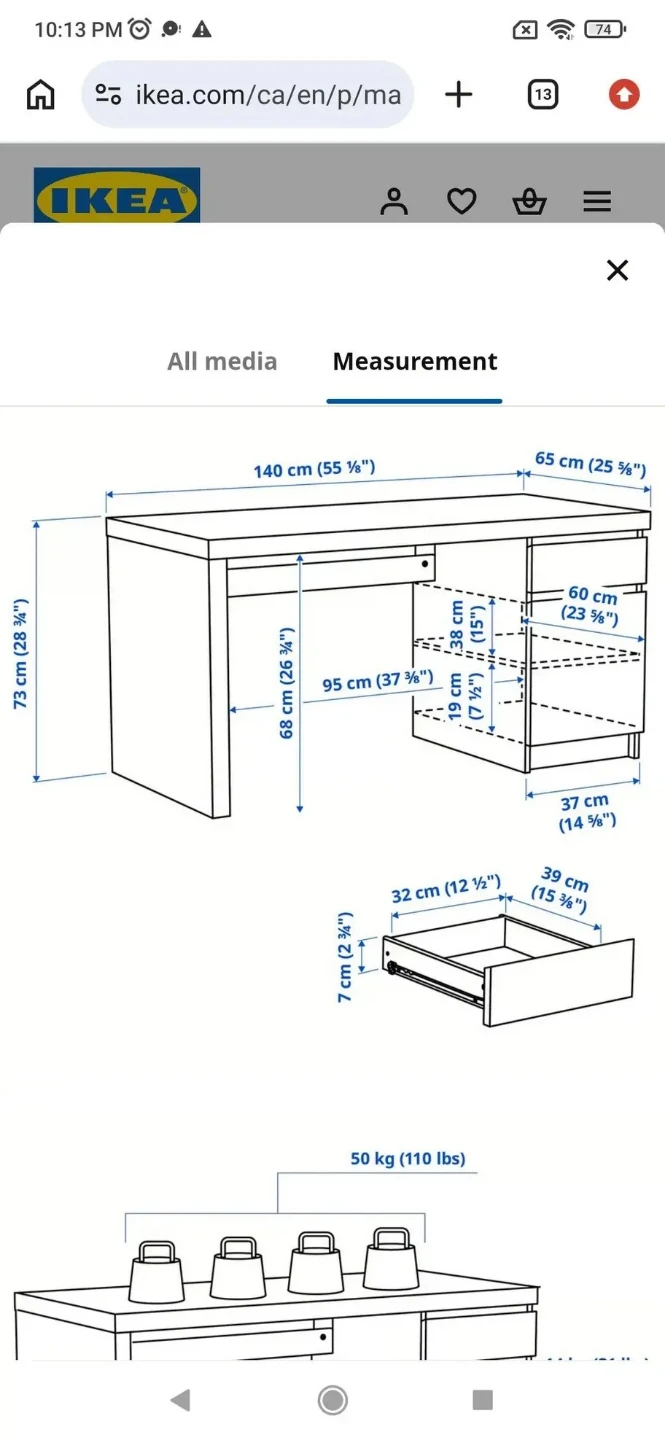 Free Ikea MALM Black Desk - photo 3