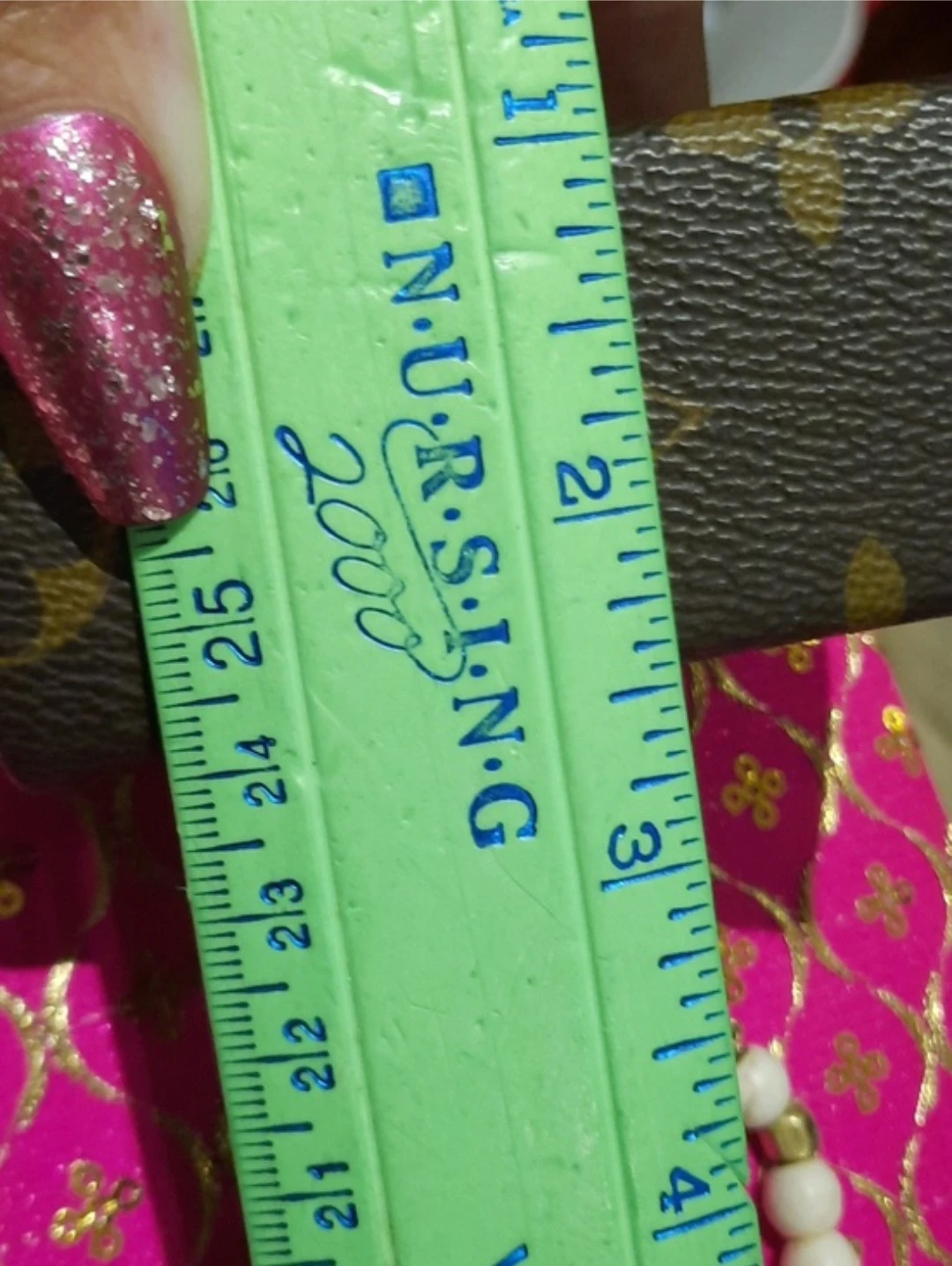 Designer inspired monogram cosmetic change purse & bracelets - photo 5