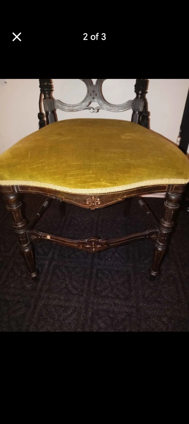 Vintage Lyre Back Accent Chair small - photo 2