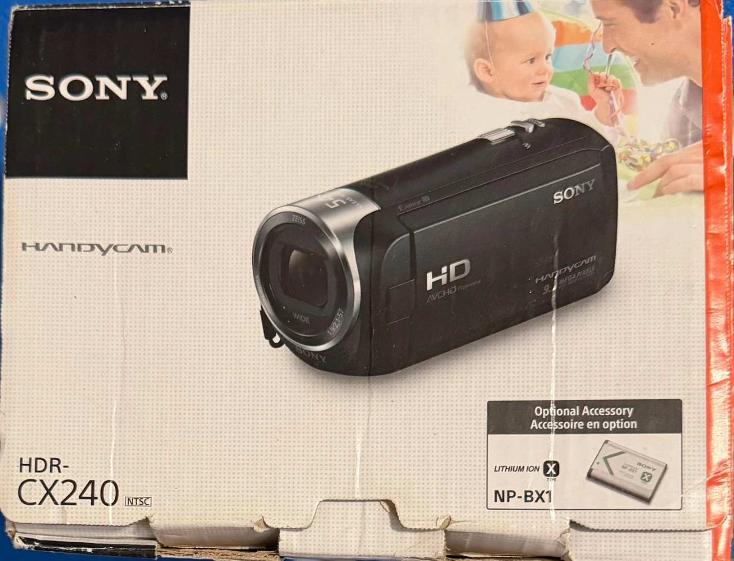 Sony Handycam HDR-CX240 HD Camcorder with 29.8mm Wide Angle Lens