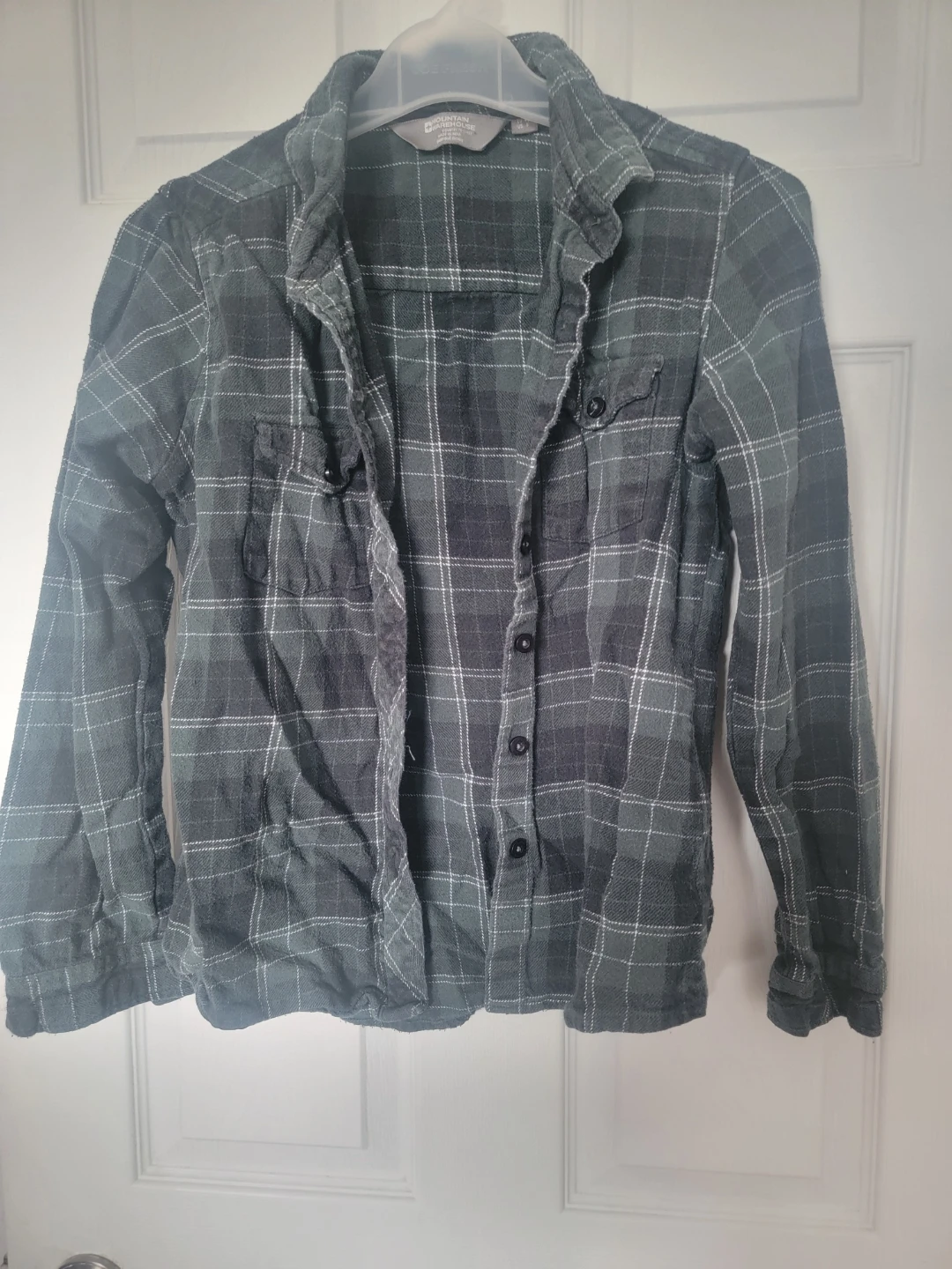 Mountain Warehouse Plaid Flannel Shirt - Grey/Green - Size S