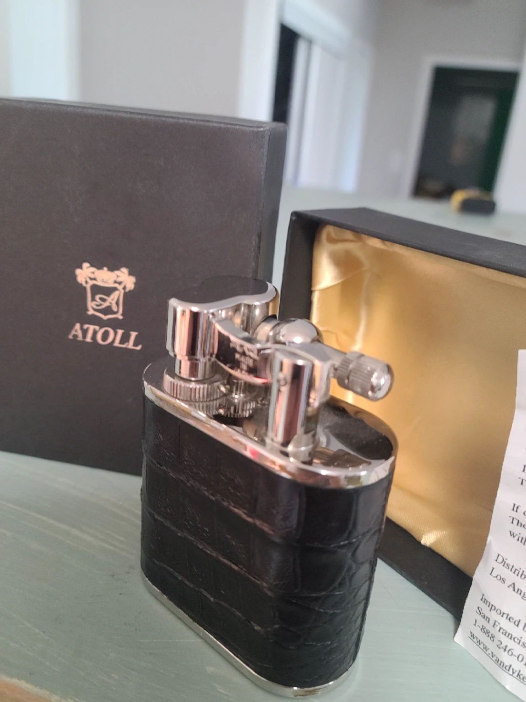 Atoll Cigarette Lighter with Black Crocodile Finish - photo 3