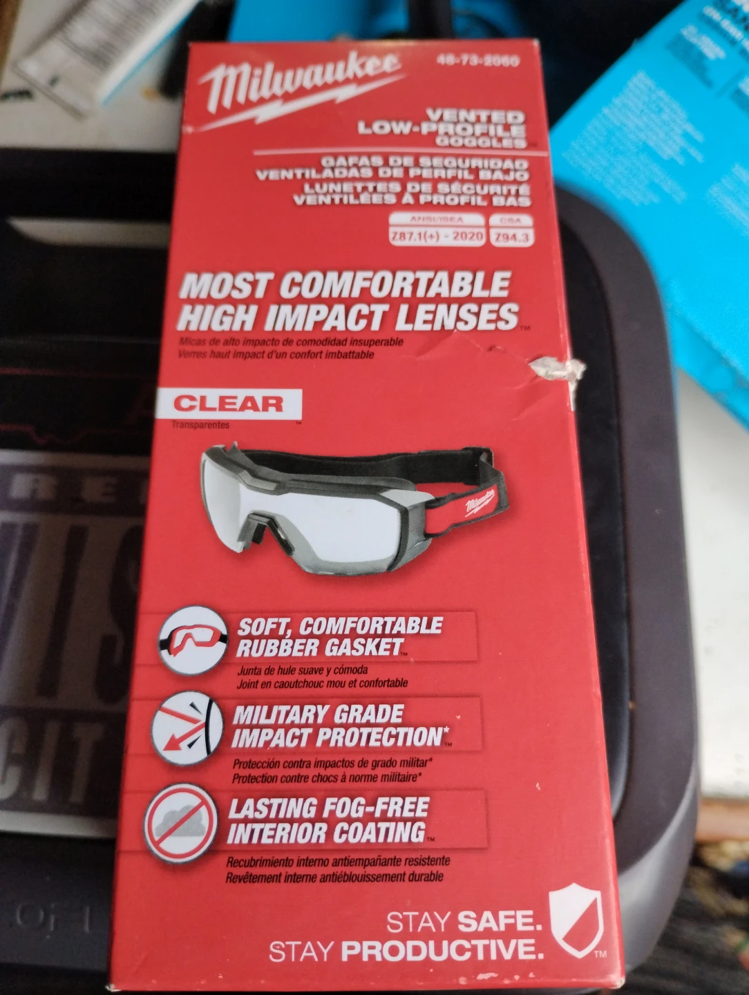 Milwaukee Vented Low-Profile Safety Goggles