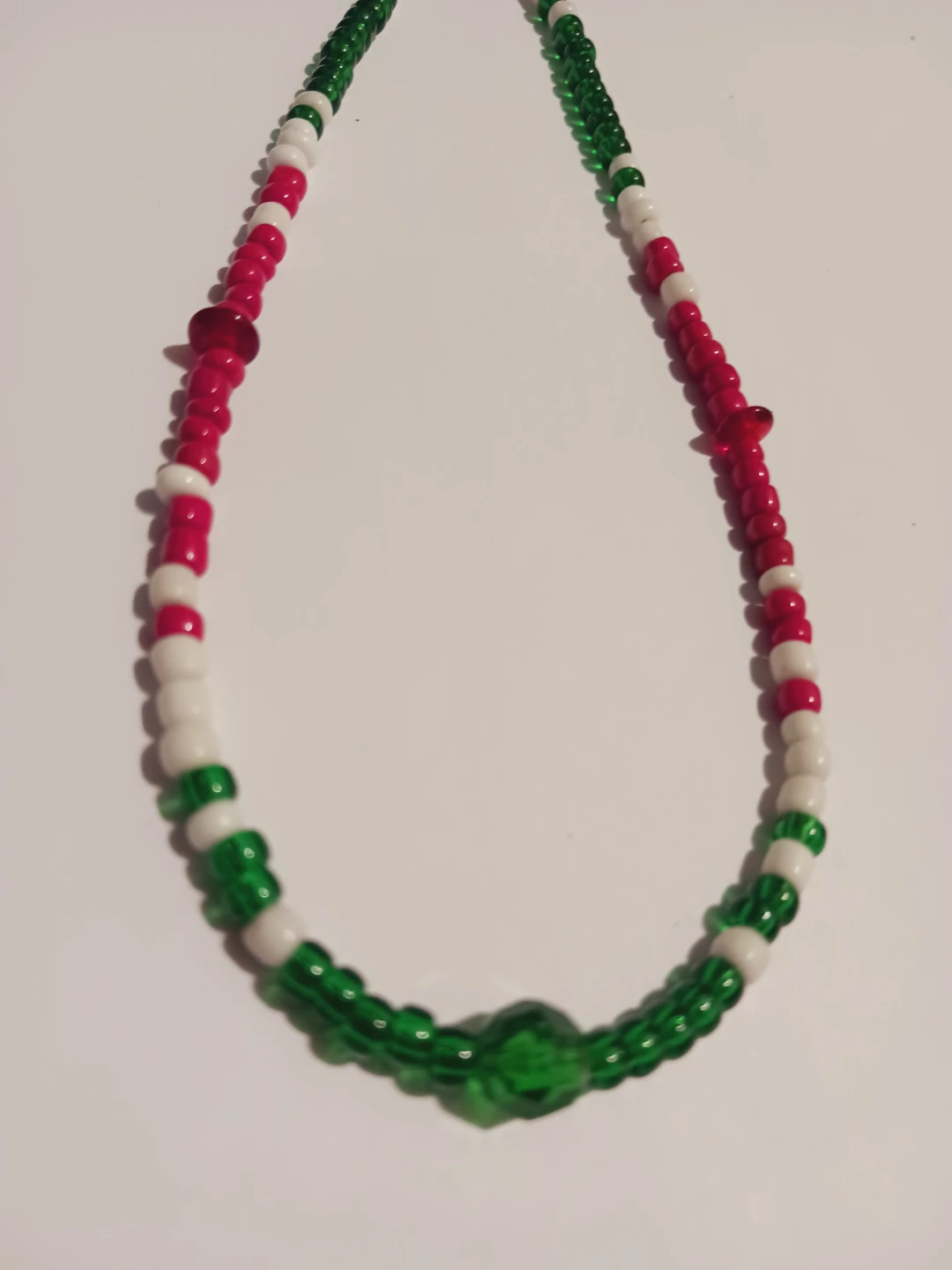 New !! Beaded Necklace - Red, White, and Green - photo 2