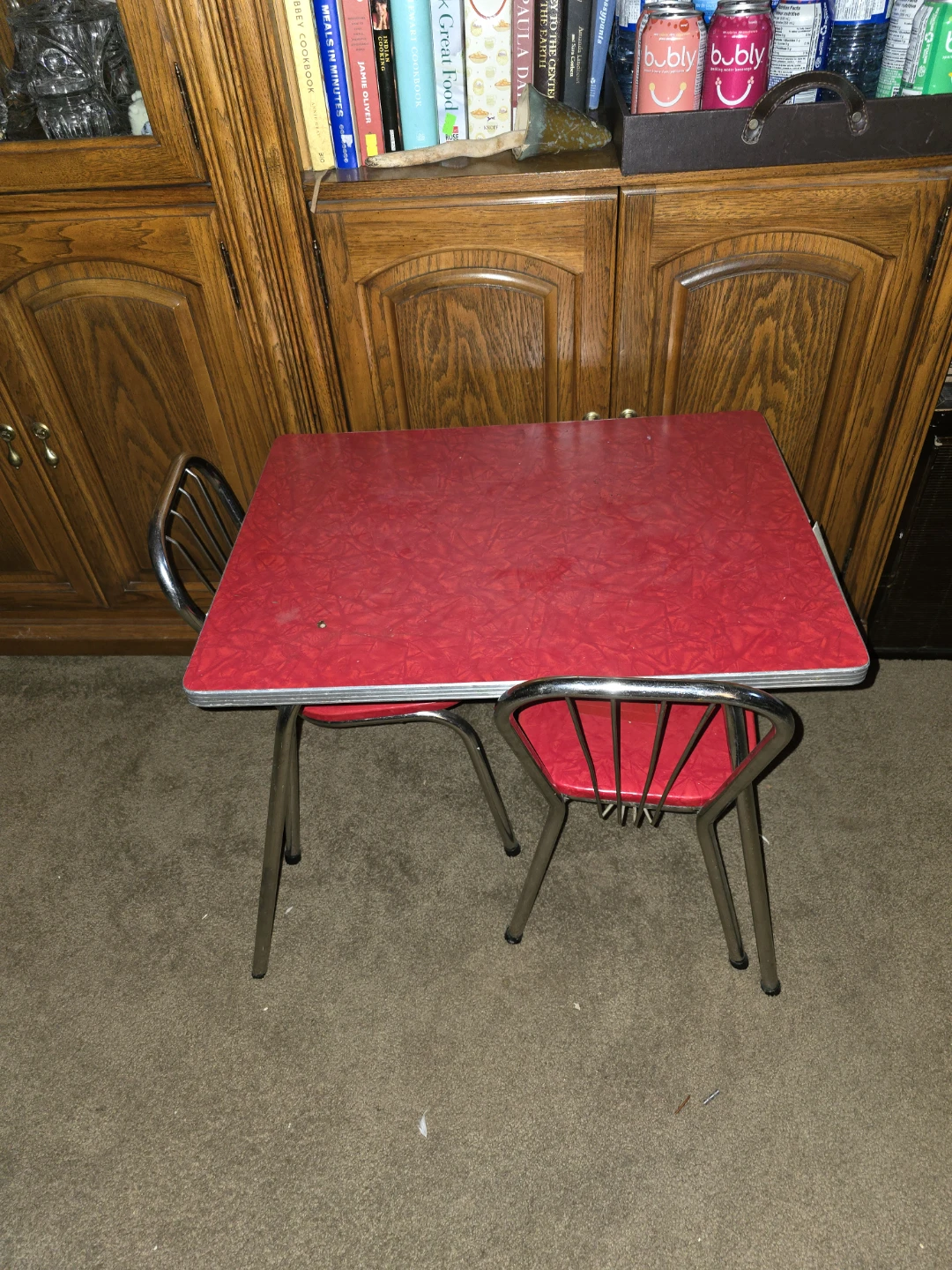 Vintage Red child's Table and Chairs Set