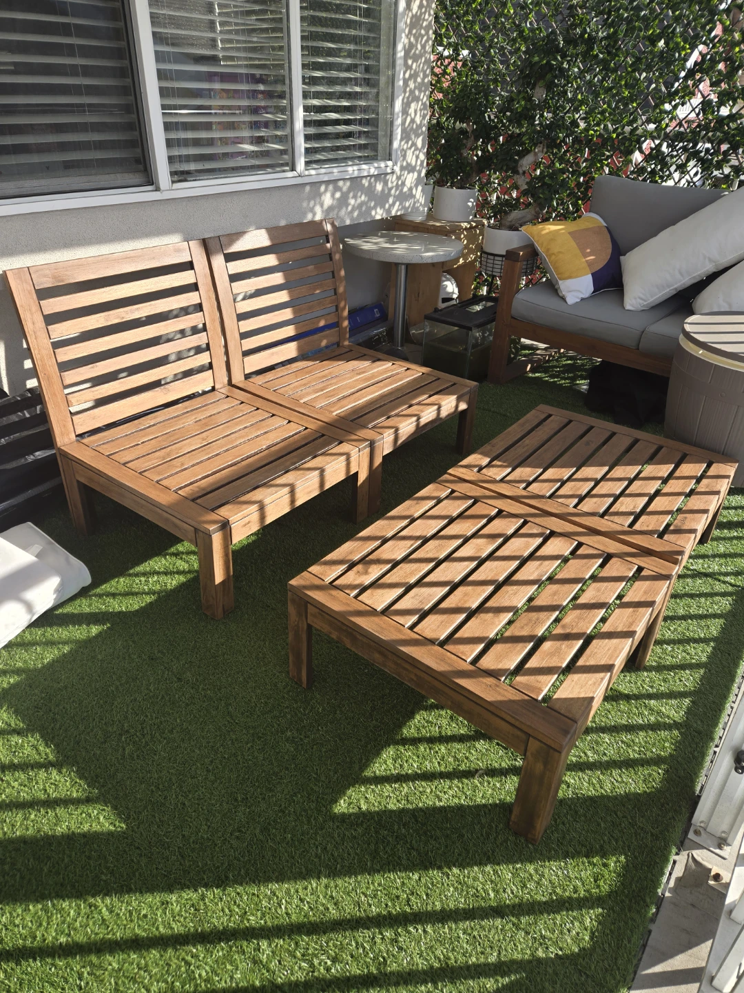 Newly refinished ikea patio lounge chair set - photo 2