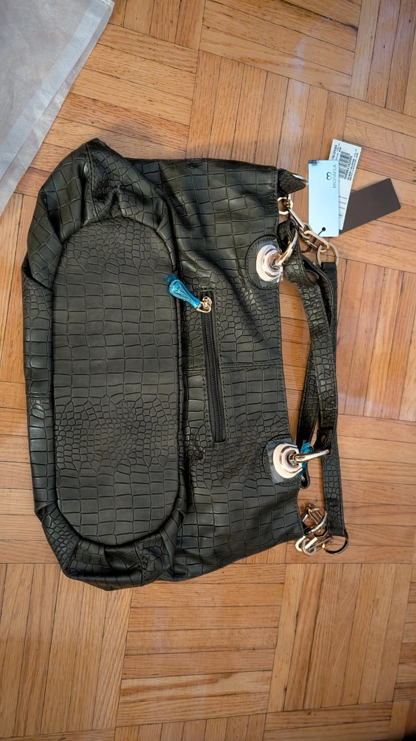 Michaela Crocodile-Embossed Handbag - photo 3
