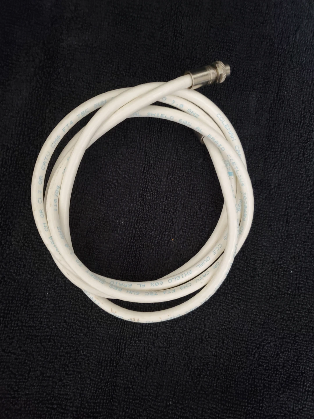 White Coaxial Cable