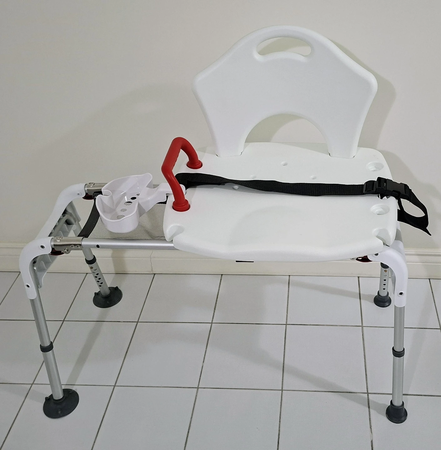 Shower Transfer Bench with Backrest - photo 2