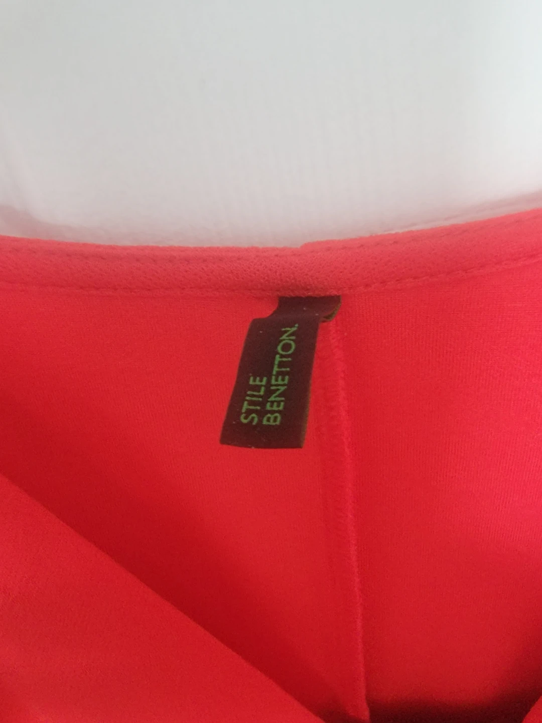 BENETTON Dress - Bright Coral freesize - photo 2