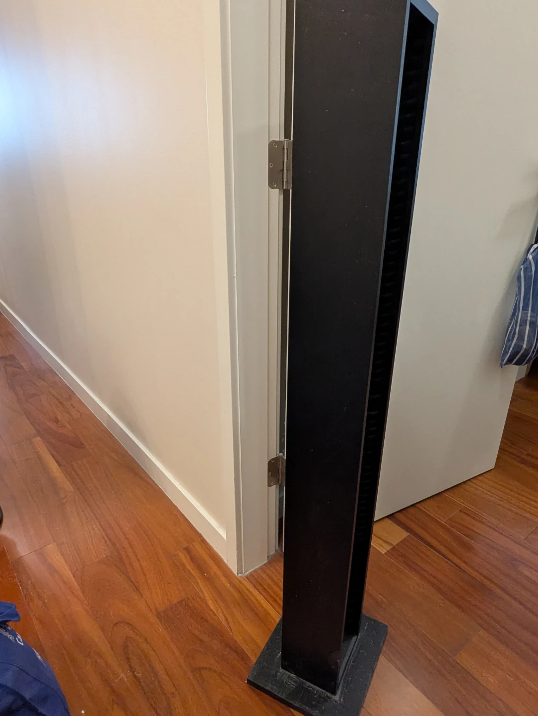 Black tall CD tower storage rack