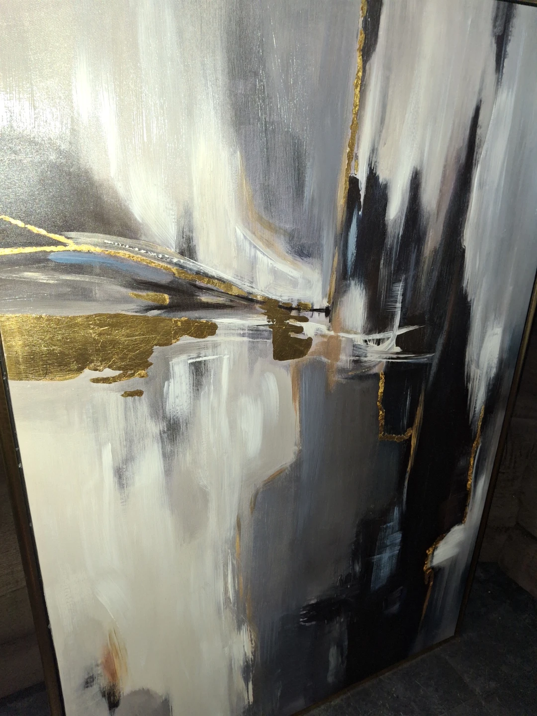 Abstract Wall Art with Gold Accents - photo 4