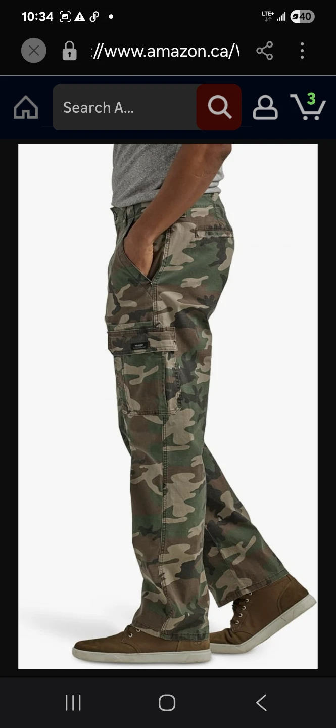 Wrangler Men's Relaxed Fit Stretch Cargo Pant  34x30 - photo 3