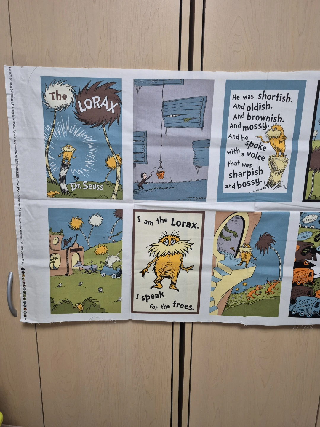 Dr. Seuss The Lorax Fabric book panel