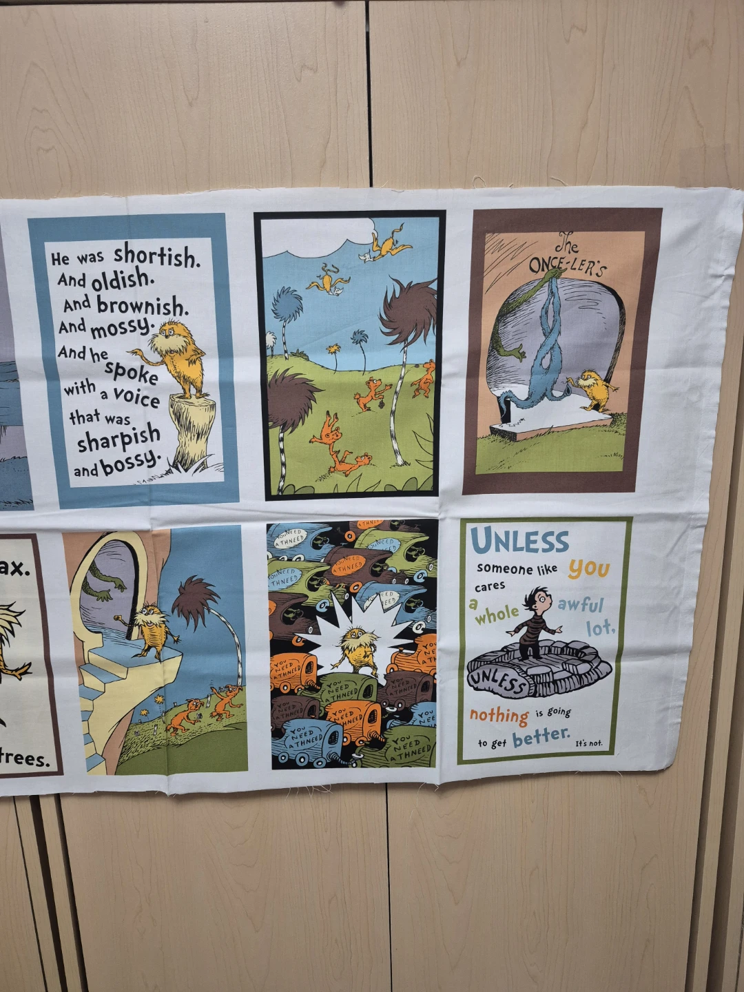 Dr. Seuss The Lorax Fabric book panel - photo 2