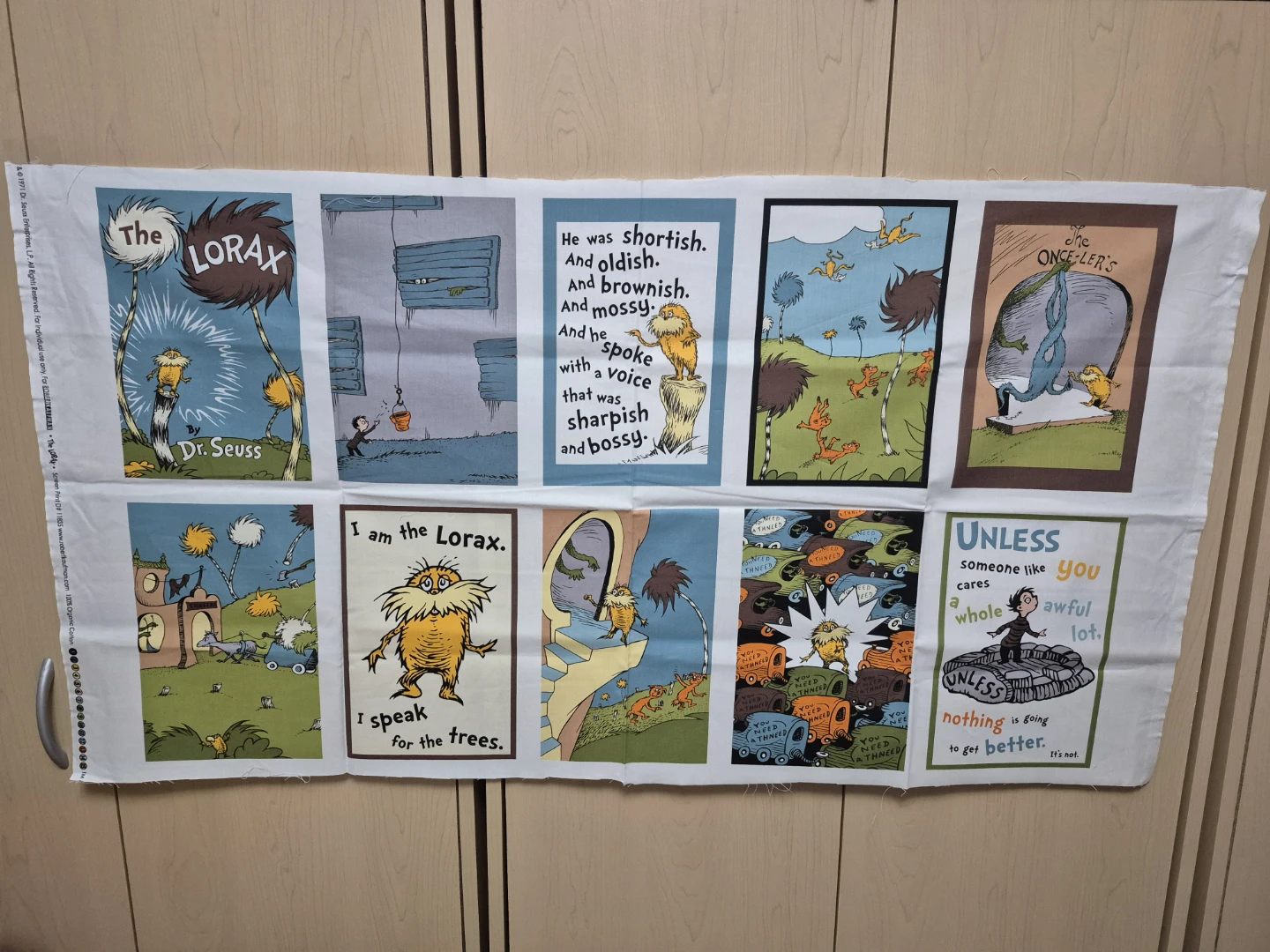 Dr. Seuss The Lorax Fabric book panel - photo 3